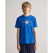 Load image into Gallery viewer, Blue Large Shield Logo T-Shirt