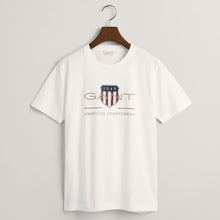 Load image into Gallery viewer, White Large Shield Logo T-Shirt