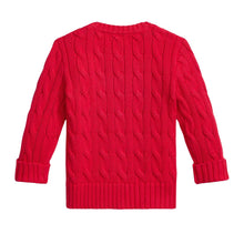Load image into Gallery viewer, Red Baby Cable Knit Jumper