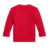 Red Baby Cable Knit Jumper