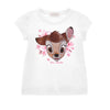 White Bambi Rhinestone T-shirt