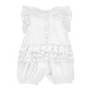 White & Gold Bow Shortie