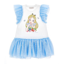 Load image into Gallery viewer, Blue Rhinestone &amp; Tulle Alice Dress
