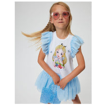 Load image into Gallery viewer, Blue Rhinestone &amp; Tulle Alice Dress