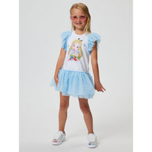 Load image into Gallery viewer, Blue Rhinestone &amp; Tulle Alice Dress