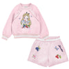 Pink Alice Sweat Top & Shorts Set
