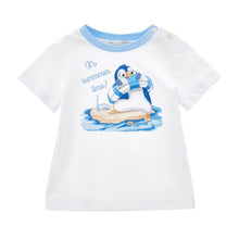 Load image into Gallery viewer, Baby Boys Blue &amp; White Shorts Set