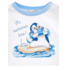Load image into Gallery viewer, Baby Boys Blue &amp; White Shorts Set
