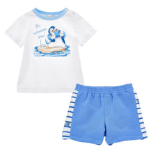 Load image into Gallery viewer, Baby Boys Blue &amp; White Shorts Set