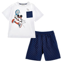 Load image into Gallery viewer, Navy Mickey Mouse Shorts Set