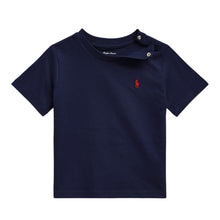 Load image into Gallery viewer, Baby Boys Navy Embroidered Pony T-Shirt