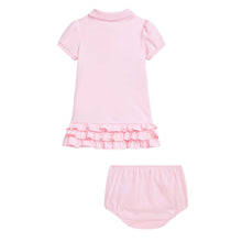 Load image into Gallery viewer, Babys Pink Ruffle Dress &amp; Bloomers