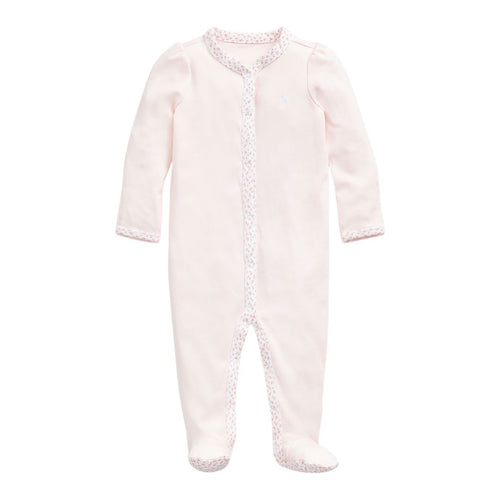 Pink Floral Trimmed Babygrow