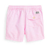 Pink & White Checked Swim Shorts