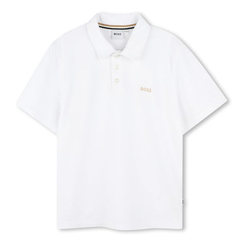 White Loose Fit Polo Shirt