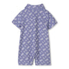 Blue Monogram Print Shortie & Hat