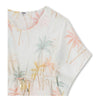 Ivory Palm Print Beach Dress