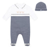 Navy Teddy Babygrow & Hat