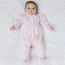 Load image into Gallery viewer, Pink Floral Babygrow &amp; Headband