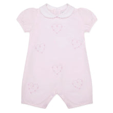Load image into Gallery viewer, Pink Embroidered Hearts Romper
