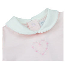 Load image into Gallery viewer, Pink Embroidered Hearts Romper
