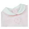 Pink Embroidered Hearts Romper
