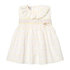 White & Pastel Smocked Dress