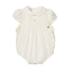 Cream Lace & Embroidered Romper