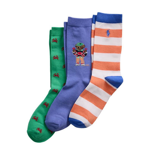 3 Pairs Motif Socks