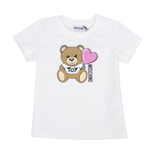 Load image into Gallery viewer, Ivory Sequin Heart Teddy T-Shirt
