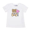 Ivory Sequin Heart Teddy T-Shirt