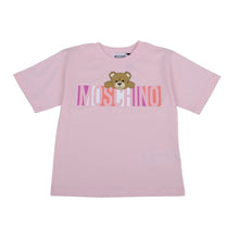 Load image into Gallery viewer, Pink Teddy &amp; Multicolour Logo T-Shirt