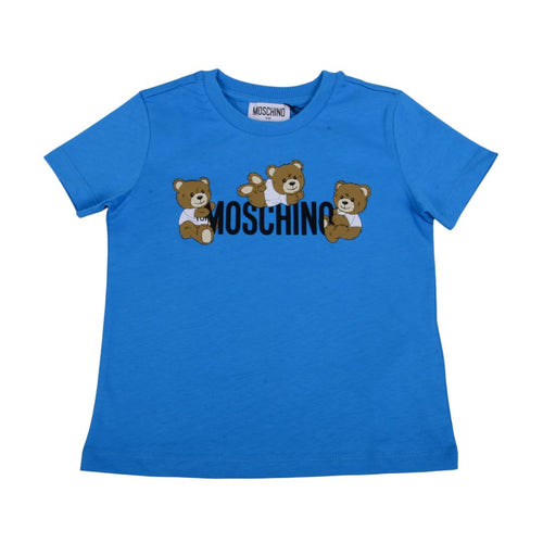 Blue Teddy & Logo T-Shirt
