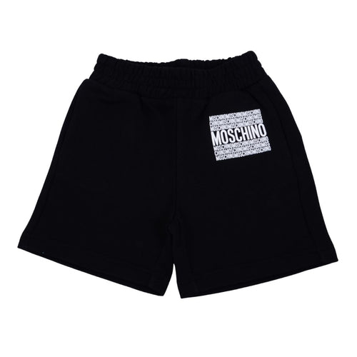 Black Graphic Sweat Shorts