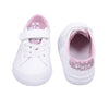 White & Pink Glitter Velcro Trainers