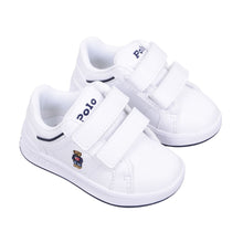 Load image into Gallery viewer, White Polo Bear Velcro Trainers