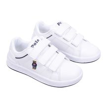 Load image into Gallery viewer, White Polo Bear Velcro Trainers