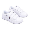 White Polo Bear Velcro Trainers