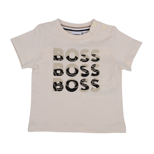 Babies Beige Triple Logo T-Shirt