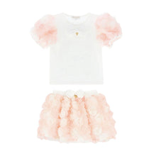 Load image into Gallery viewer, Pink &amp; Ivory &#39;Roses&#39; Skirt Set