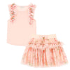 Peach 'Georgian' Skirt & 'Toni' Top Set