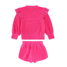 Load image into Gallery viewer, Bright Pink Velour &#39;Bijou&#39; Shorts Set