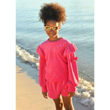 Load image into Gallery viewer, Bright Pink Velour &#39;Bijou&#39; Shorts Set