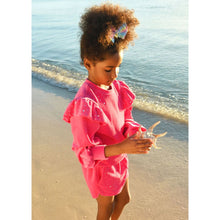 Load image into Gallery viewer, Bright Pink Velour &#39;Bijou&#39; Shorts Set