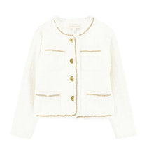 Load image into Gallery viewer, Ivory Tweed 3 Piece Shorts &amp; Jacket Set