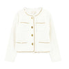 Ivory Tweed 3 Piece Shorts & Jacket Set