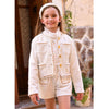 Ivory Tweed 3 Piece Shorts & Jacket Set