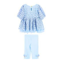 Load image into Gallery viewer, Pale Blue &#39;El.Paso&#39; Capri Legging Set