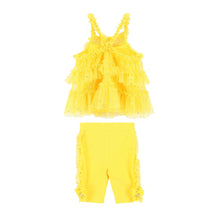 Load image into Gallery viewer, Yellow &#39;Hebe&#39; Capri Legging Set