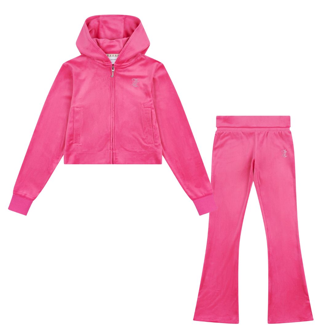 Juicy Couture Fuchsia Pink Fold Over Waist Tracksuit – Village Kids